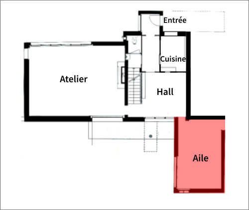Extension de l'aile sud-est